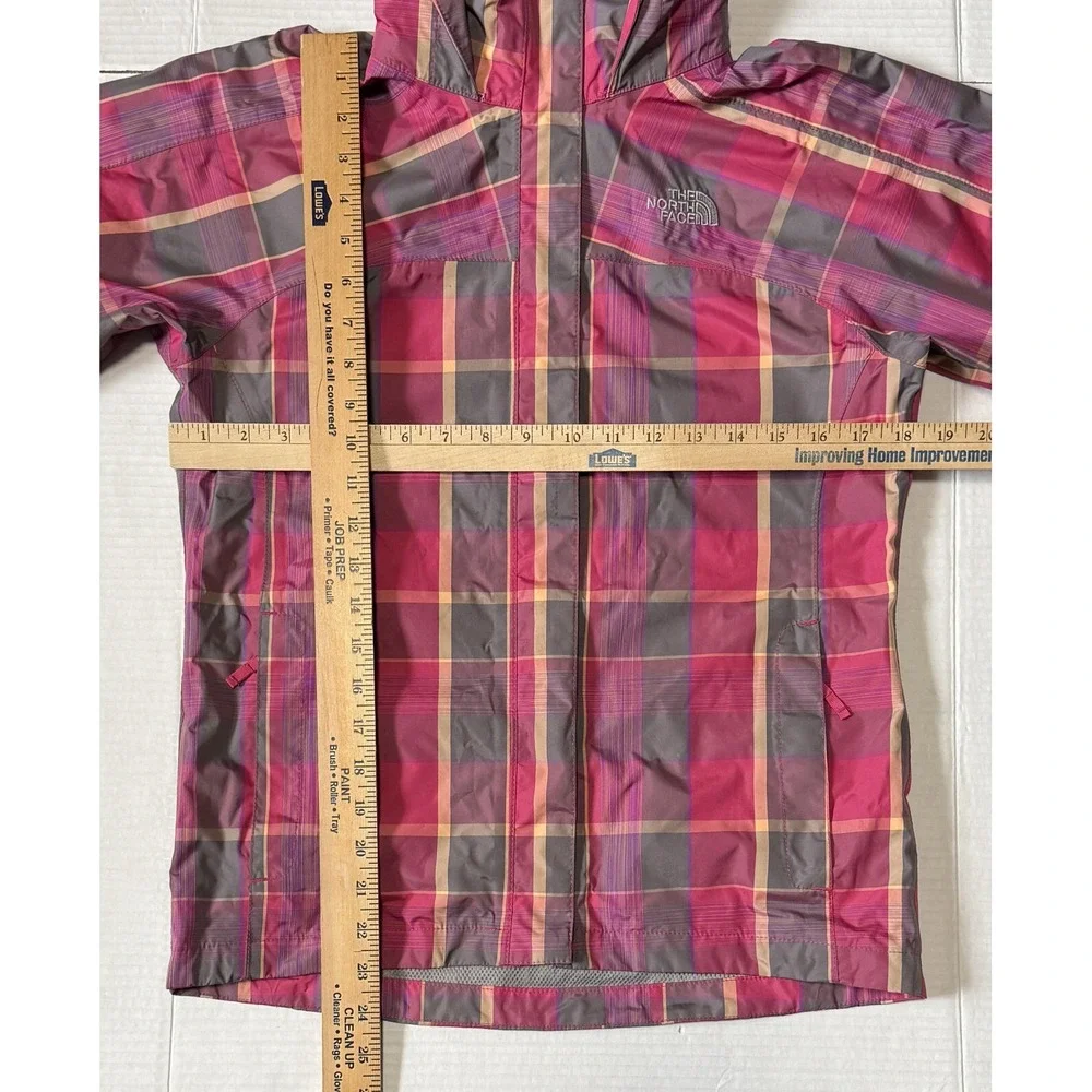 THE NORTH FACE Hyvent - Girls‎ Youth Plaid Hooded Rain Jacket - Large 14/16
